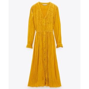 zara wrinkled look dress